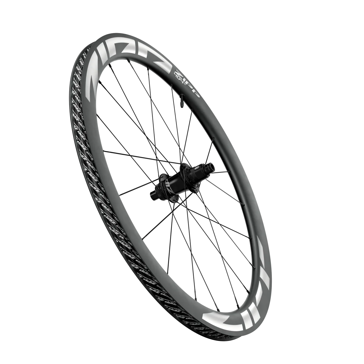 Roda Traseira ZIPP 404 S A1 Tubeless Ready (Center Lock) Preto/Branco