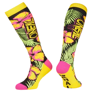 Meias O'NEAL PRO MX ISLAND Rosa/Verde/Amarelo