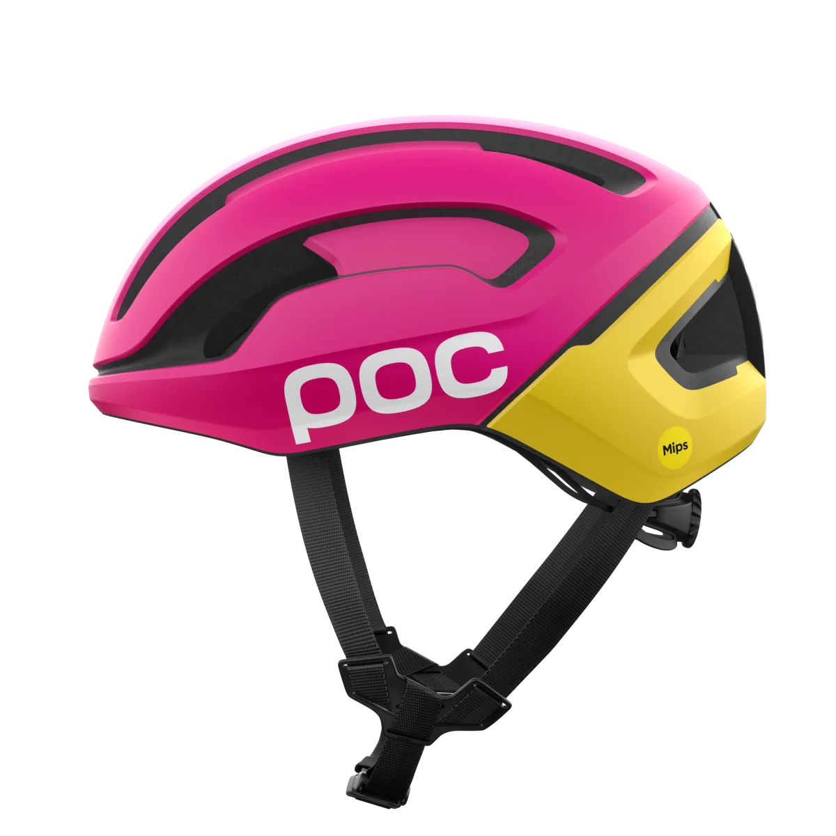 Capacete Estrada POC OMNE AIR MIPS Logo Rosa/Amarelo