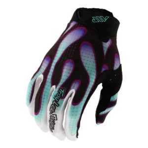 Luvas TROY LEE DESIGNS AIR OVERSPRAY Preto/Real Teal