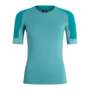 Maillot ENDURA GV500 Mulher Mangas Curtas Azul