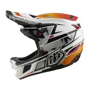 Capacete de BTT TROY LEE DESIGNS D4 COMPOSITE MIPS LINED UP Branco