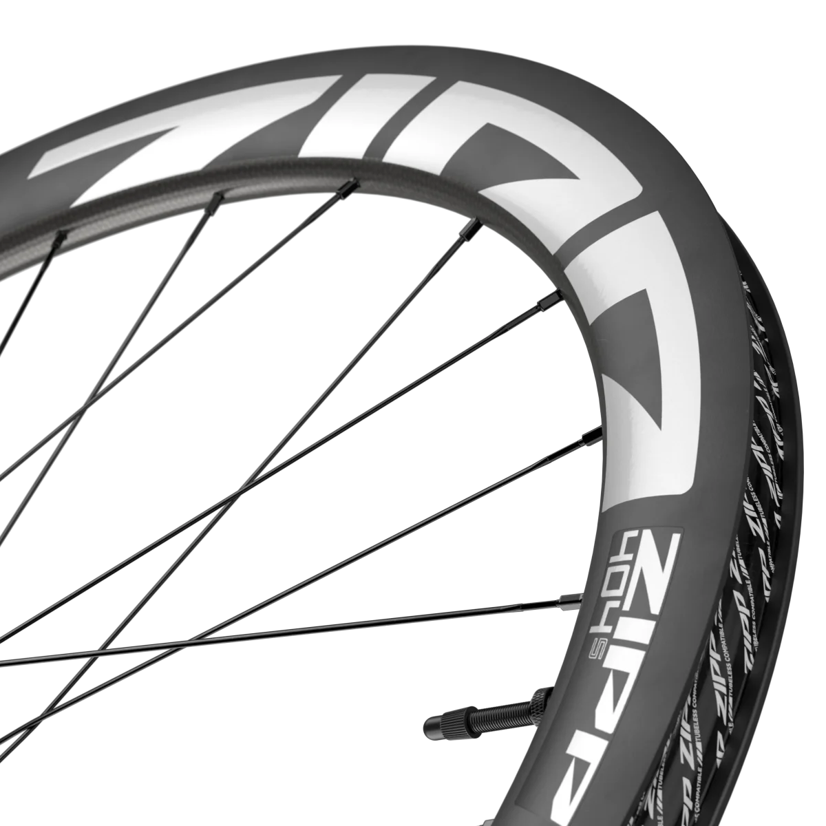 Roda Dianteira ZIPP 404 S A1 Tubeless Ready (Center Lock) Preto/Branco - Image 4