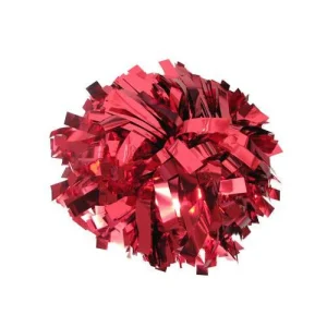Metallic red pom pom